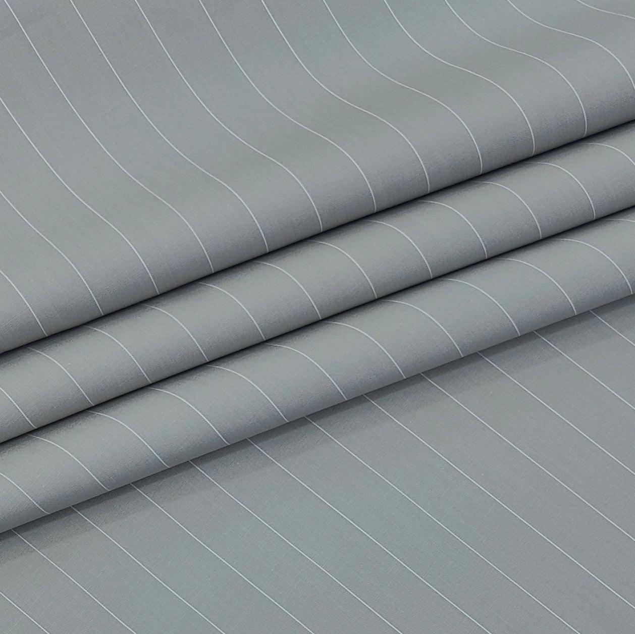 Shirt Fabric Soktas 140/2 Giza Cotton Fine Stripe Colour Light Grey